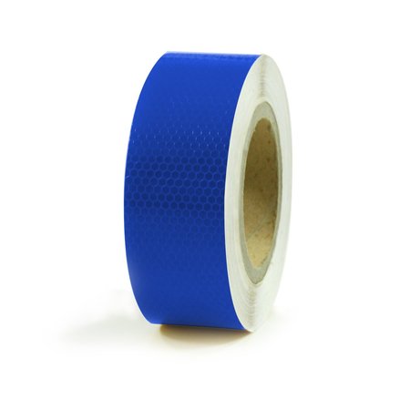 ABRAMS 2" in x 150' ft Diamond Trailer Truck Conspicuity DOT Class 2 Reflective Safety Tape - Blue DOTC2/B-2x150